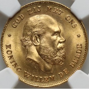Netherlands, Willem III, 10 Gulden 1875, Utrecht