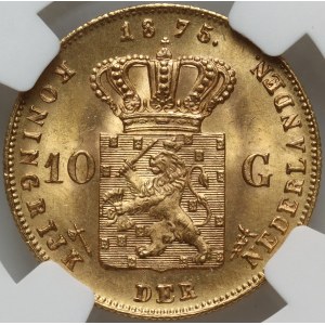 Netherlands, Willem III, 10 Gulden 1875, Utrecht