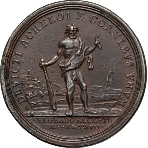 Austria, Charles VI, medal from 1717, Conquest of Belgrade