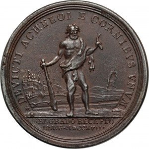 Austria, Charles VI, medal from 1717, Conquest of Belgrade