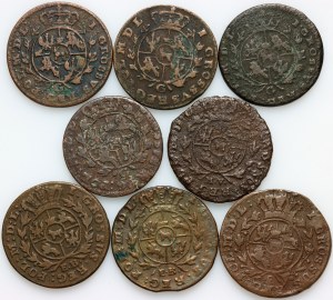 Stanislaw August Poniatowski 1764-1795, set of pennies, (8 pieces)