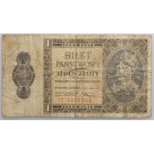 II RP, 1 złoty 1.10.1938, seria ID