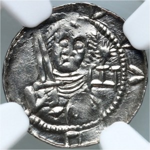 Władysław II Wygnaniec 1138-1146, denar, książę i biskup