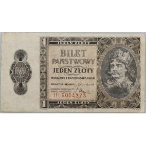 II RP, 1 złoty 1.10.1938, seria IF