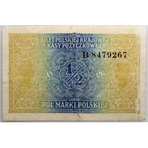 Generalne Gubernatorstwo, 1/2 marki polskiej 9.12.1916, Generał, seria B