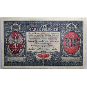 Generalne Gubernatorstwo, 100 marek 9.12.1916, Generał, seria A