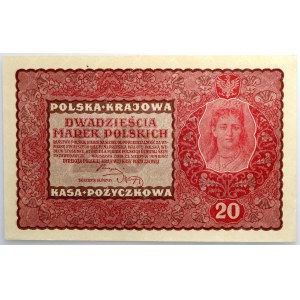 II RP, 20 Polish marks 23.08.1919, 2nd series CS