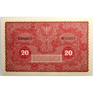 II RP, 20 Polish marks 23.08.1919, 2nd series CS