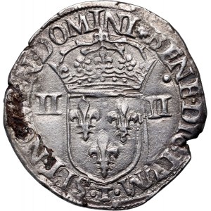 Henryk Walezy, 1/4 ecu 1588 T, Nantes