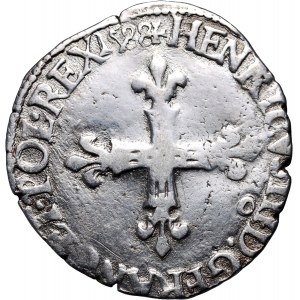 Henryk Walezy, 1/8 ecu 1588 9, Rennes