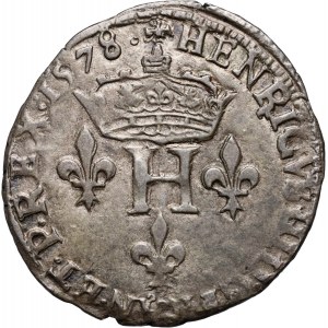 Henryk Walezy, podwójny sol paryski 1578 P, Dijon