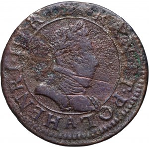 Henryk Walezy, double tornois (podwójny denar) 1579 A, Paryż