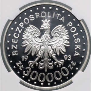 III RP, 300000 złotych 1993, XVII Zimowe Igrzyska Olimpijskie Lillehammer 1994