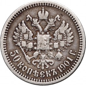 Russia, Nicholas II, 50 Kopecks 1901 (ФЗ), St. Petersburg