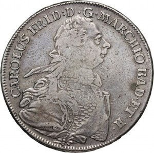 Germany, Baden, Karl Friedrich, Thaler 1766 W