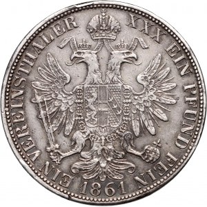 Austria, Franz Joseph I, Thaler 1861 A, Vienna