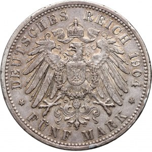 Germany, Baden, Frederick I, 5 mark 1904 G