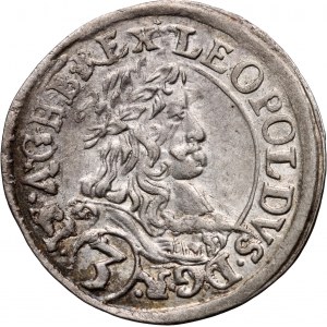 Austria, Leopold I 1657-1705, 3 Kreuzer 1667, Graz
