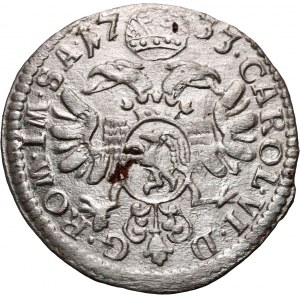 Switzerland, Chur, Charles VI, 3 kreuzer 1733
