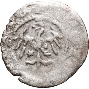 Władysław Jagiełło 1386-1434, trzeciak, Kraków, sygnatura P, rzadki