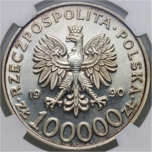 III RP, 100000 złotych 1990, Solidarność, Typ A
