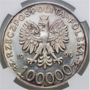 III RP, 100000 złotych 1990, Solidarność, Typ A