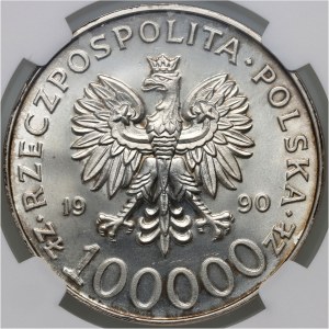 III RP, 100000 złotych 1990, Solidarność, Typ A