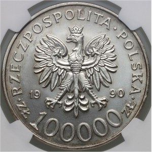 III RP, 100000 złotych 1990, Solidarność, Typ A