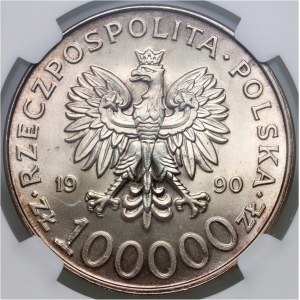 III RP, 100000 złotych 1990, Solidarność, Typ A