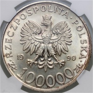 III RP, 100000 złotych 1990, Solidarność, Typ A