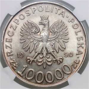 III RP, 100000 złotych 1990, Solidarność, Typ A
