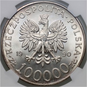 III RP, 100000 złotych 1990, Solidarność, Typ A