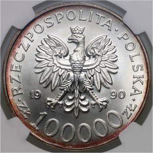 III RP, 100000 złotych 1990, Solidarność, Typ A