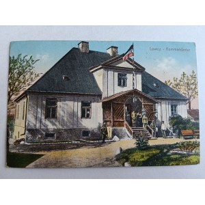 POSTCARD ŁOWICZ KOMMANDANTUR, STAMP 1917