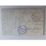 POSTCARD ŁOWICZ KOMMANDANTUR, STAMP 1917