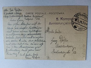 POSTCARD RAWA MAZOWIECKA POST STRASSE, STAMP, PRE-WAR