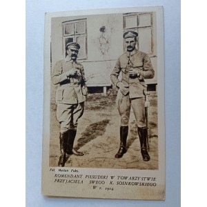 POSTCARD POLISH LEGIONS, PIŁSUDSKI, SOSNKOWSKI, FOT FUKS, PRE-WAR