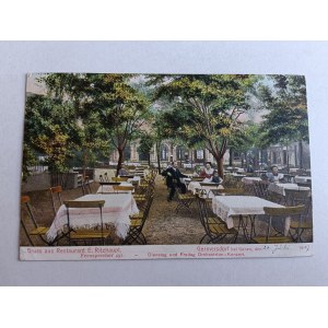 POSTKARTE JAROMIROWICE, GERMERSDORF, KROSNO ODRZAŃSKIE, RESTAURANT, VORKRIEGSZEIT, BRIEFMARKE, BRIEFMARKE GUBIN GUBEN 1907