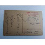 POSTCARD PAINTING POLISH FOLK COSTUMES, YOUR EYES CHARMING, STAMP LIONS