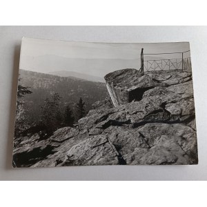 POSTCARD PRL LĄDEK ZDRÓJ SURROUNDINGS VIEWPOINT ON MOUNT TROJAN