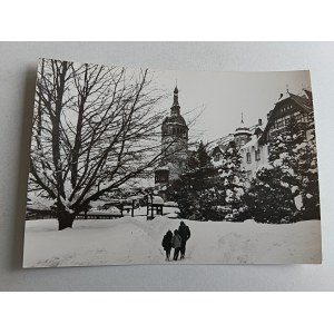 POCZTÓWKA PRL ŚWIERADÓW ZDRÓJ DOM ZDROJOWY, ZIMA