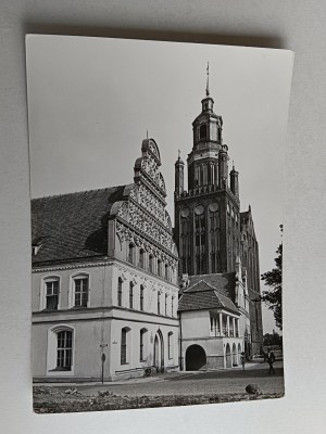 POSTCARD PRL STARGARD SZCZECIN MARKET, TOWN HALL