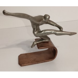 STATUETTA SPORTIVA, ART DÉCO, METALLO, NON FIRMATA