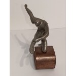 STATUETTA SPORTIVA, ART DÉCO, METALLO, NON FIRMATA