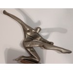 STATUETTA SPORTIVA, ART DÉCO, METALLO, NON FIRMATA