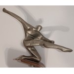 STATUETTA SPORTIVA, ART DÉCO, METALLO, NON FIRMATA