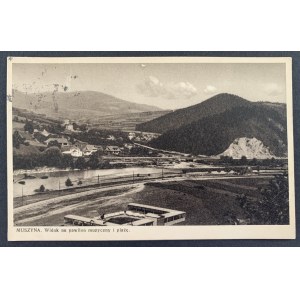 MUSZYNA. Widok na pawilon muzyczny i plażę [1936]
