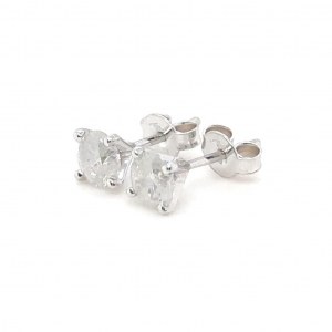 EARRINGS IN WHITE GOLD 1.04 GR WITH DIAMONDS - ER40103