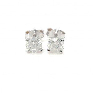 EARRINGS IN WHITE GOLD 1.04 GR WITH DIAMONDS - ER40103