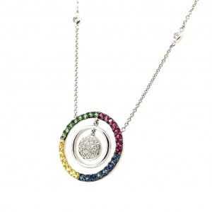 NECKLACE IN WHITE GOLD 4.17 GR P.S 0.80 CT WITH DIAMONDS - PND30408